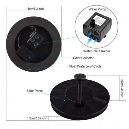 Solar Powered  Floating Water Fountain